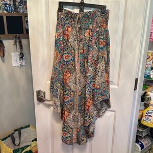 SHEIN Multicolor High Low Skirt size Medium 6 stretch waist